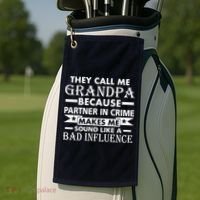 Funny Grandpa Grandfather Golf Towel thumb 2