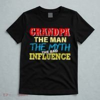 Funny Grandpa Man Myth The Bad Influence T-Shirt thumb 5