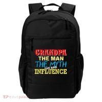 Funny Grandpa Man Myth The Bad Influence Backpack thumb 0