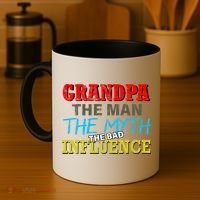 Funny Grandpa Man Myth The Bad Influence Coffee Mug thumb 4