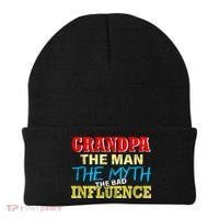 Funny Grandpa Man Myth The Bad Influence Beanie thumb 0
