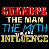 Funny Grandpa Man Myth The Bad Influence Women's Hoodie thumb 2