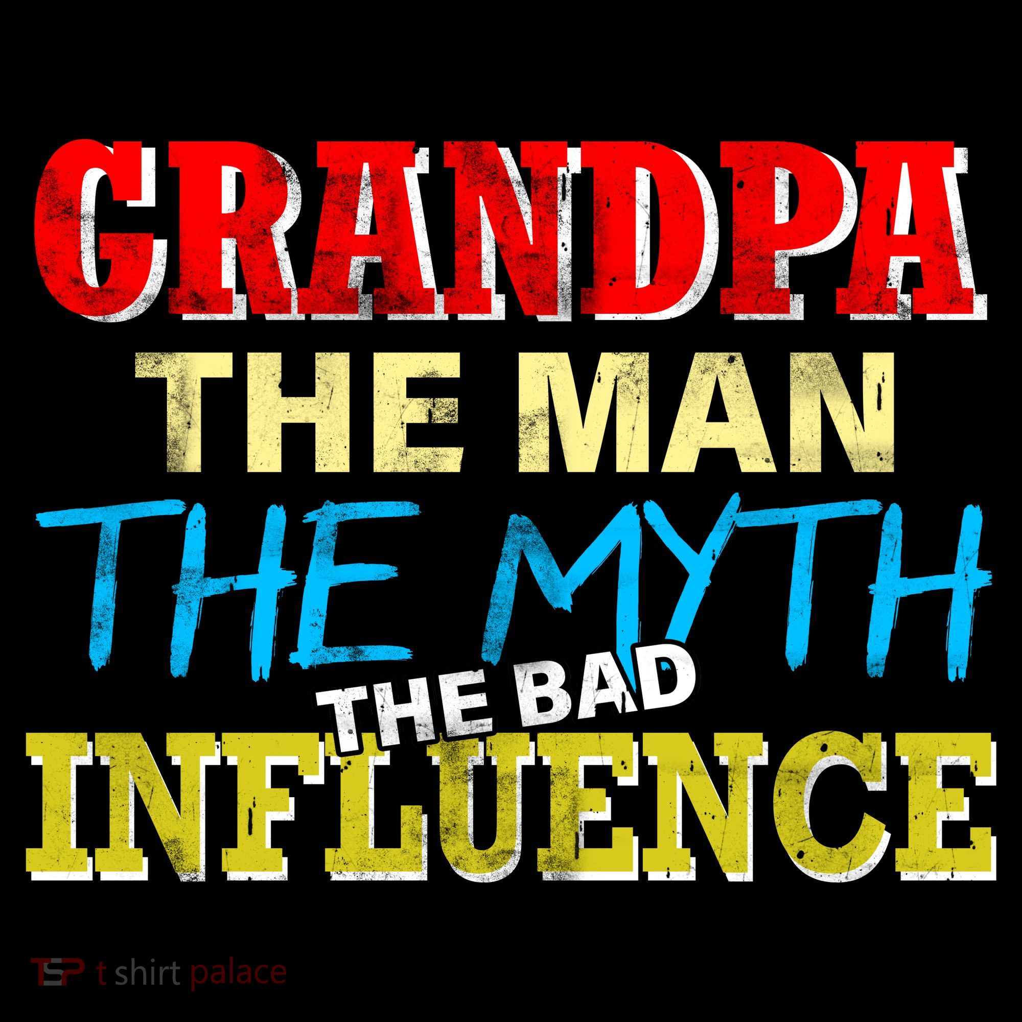 Funny Grandpa Man Myth The Bad Influence Women's Hoodie