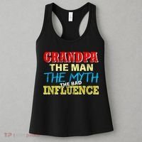 Funny Grandpa Man Myth The Bad Influence Women's Tank Top thumb 3