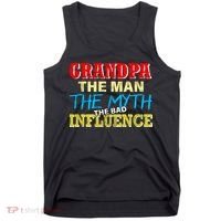 Funny Grandpa Man Myth The Bad Influence Tank Top thumb 0