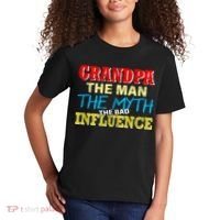 Funny Grandpa Man Myth The Bad Influence Kids T-Shirt thumb 2