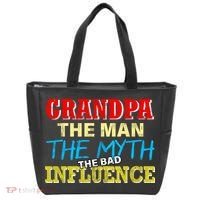 Funny Grandpa Man Myth The Bad Influence Tote Bag thumb 0