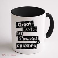Funny Great Dads Get Promoted To Grandpa Coffee Mug thumb 1