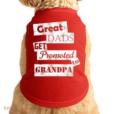 Funny Great Dads Get Promoted To Grandpa Doggie Tank