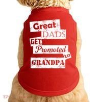 Funny Great Dads Get Promoted To Grandpa Doggie Tank thumb 0