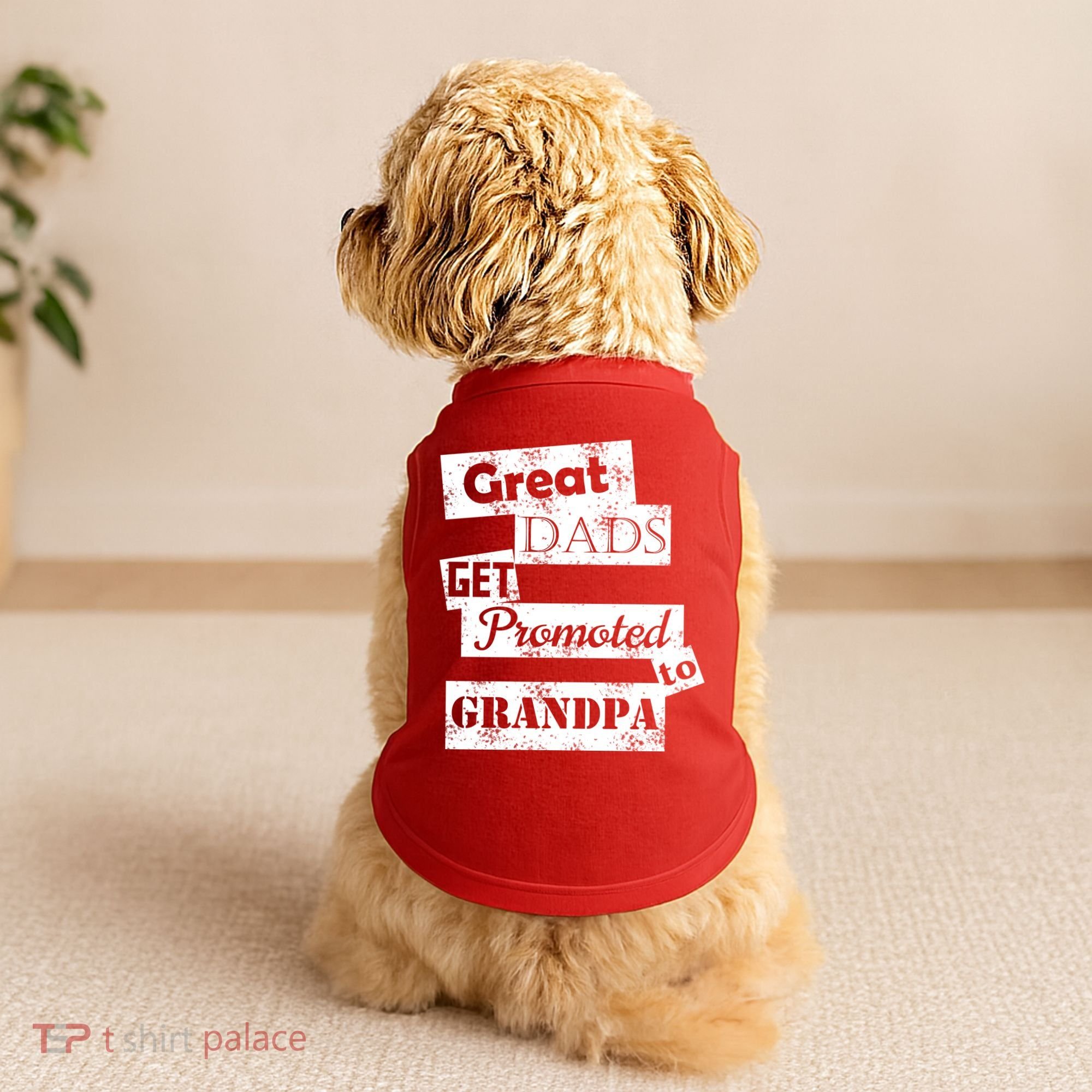 Funny Great Dads Get Promoted To Grandpa Doggie Tank