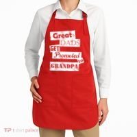 Funny Great Dads Get Promoted To Grandpa Apron thumb 2