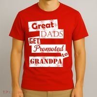 Funny Great Dads Get Promoted To Grandpa T-Shirt thumb 3