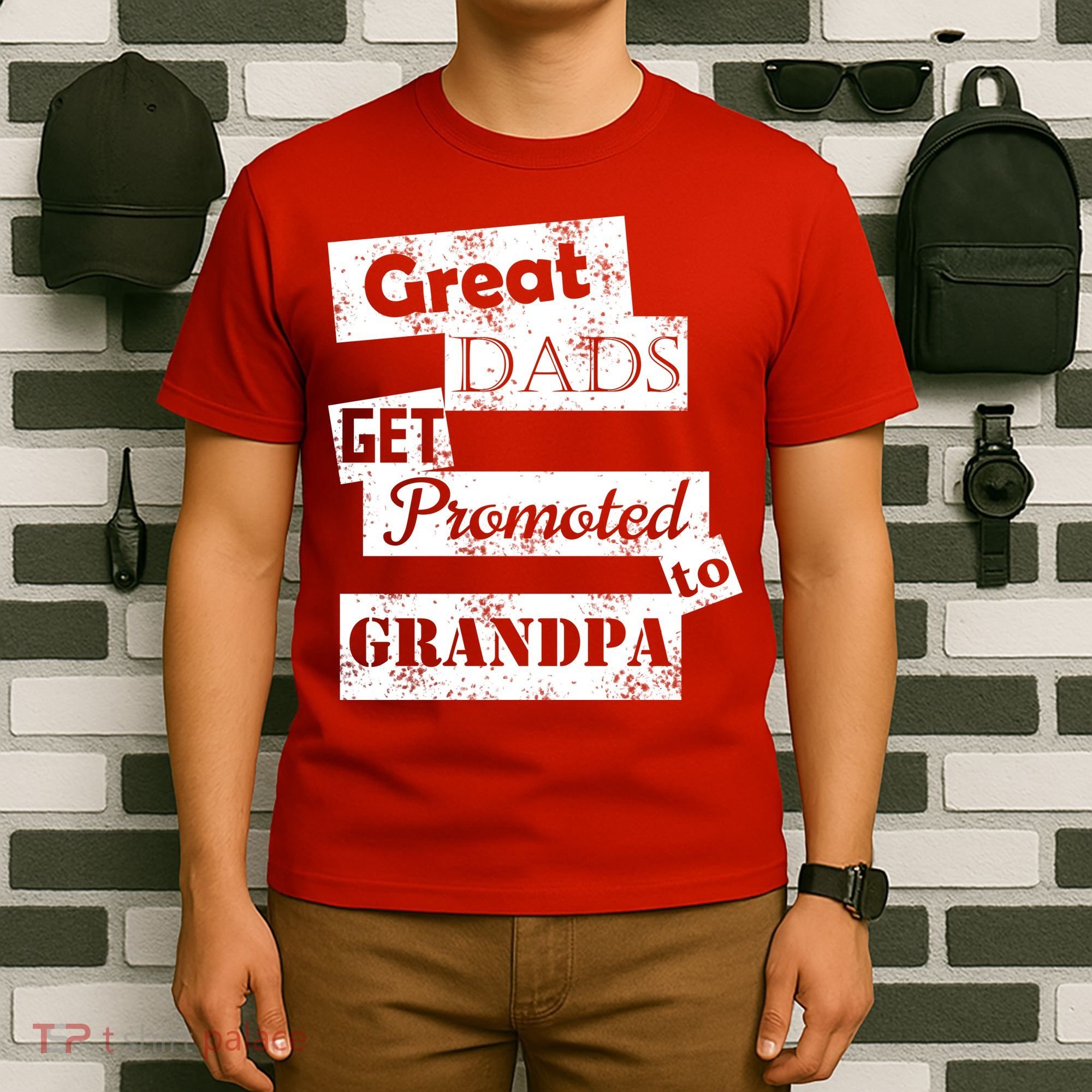 Funny Great Dads Get Promoted To Grandpa T-Shirt