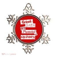 Funny Great Dads Get Promoted To Grandpa Ornament thumb 0