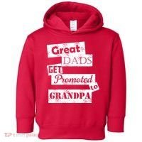 Funny Great Dads Get Promoted To Grandpa Toddler Hoodie thumb 0
