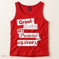 Funny Great Dads Get Promoted To Grandpa Tank Top thumb 2