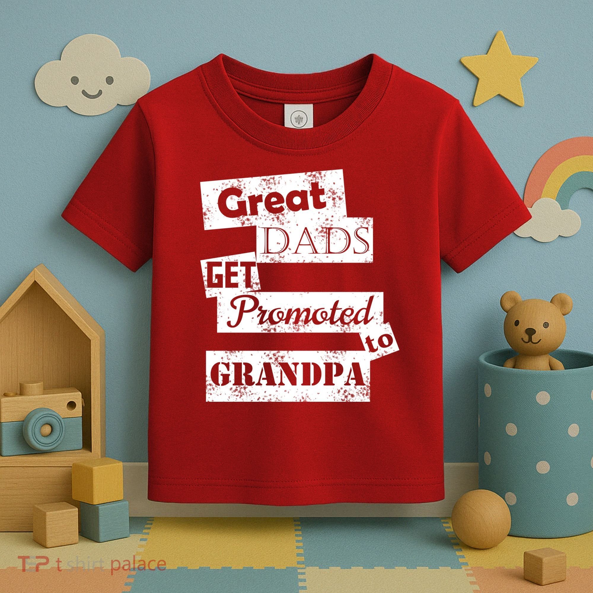 Funny Great Dads Get Promoted To Grandpa Toddler T-Shirt