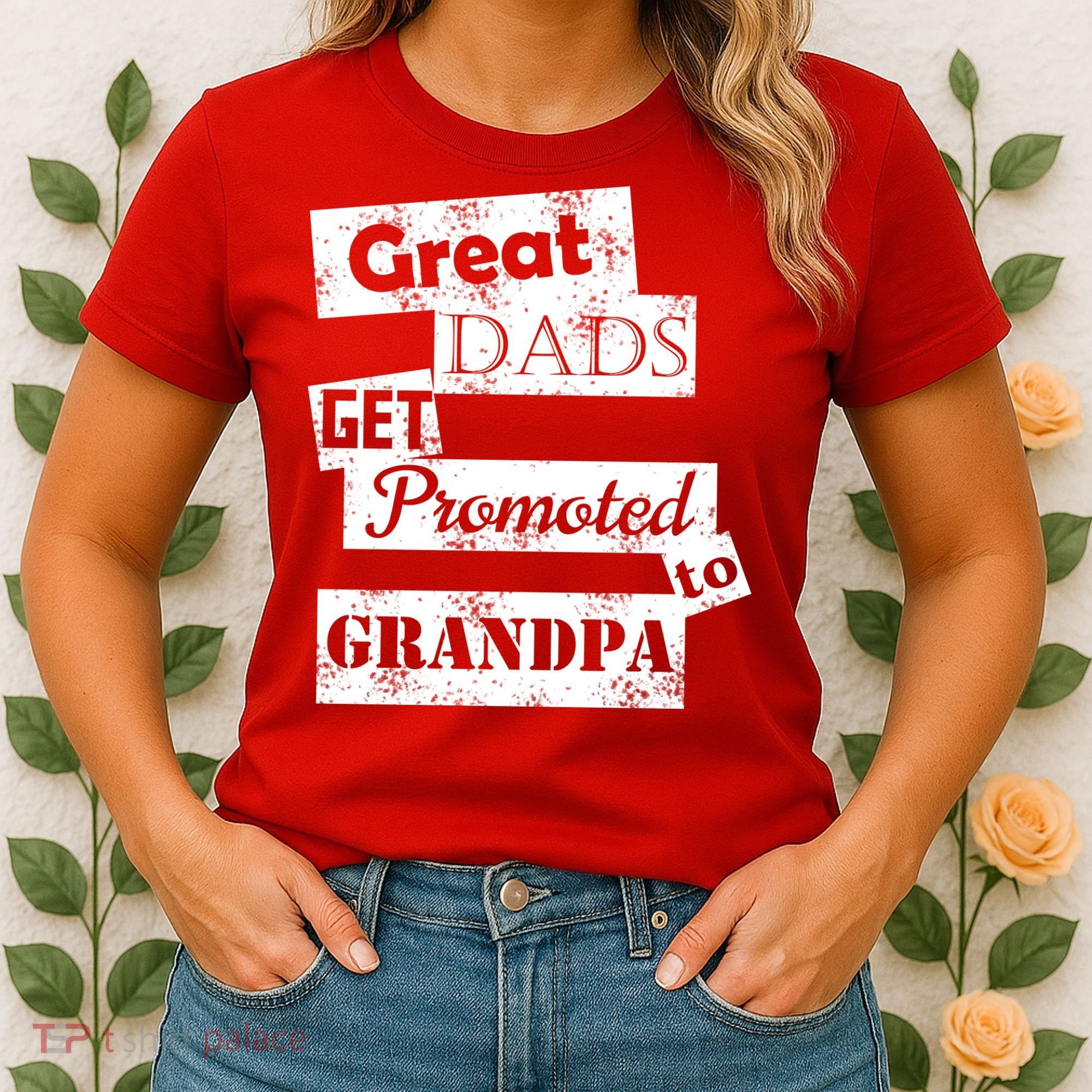 Funny Great Dads Get Promoted To Grandpa Women's T-Shirt