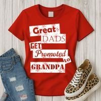 Funny Great Dads Get Promoted To Grandpa Women's T-Shirt thumb 3