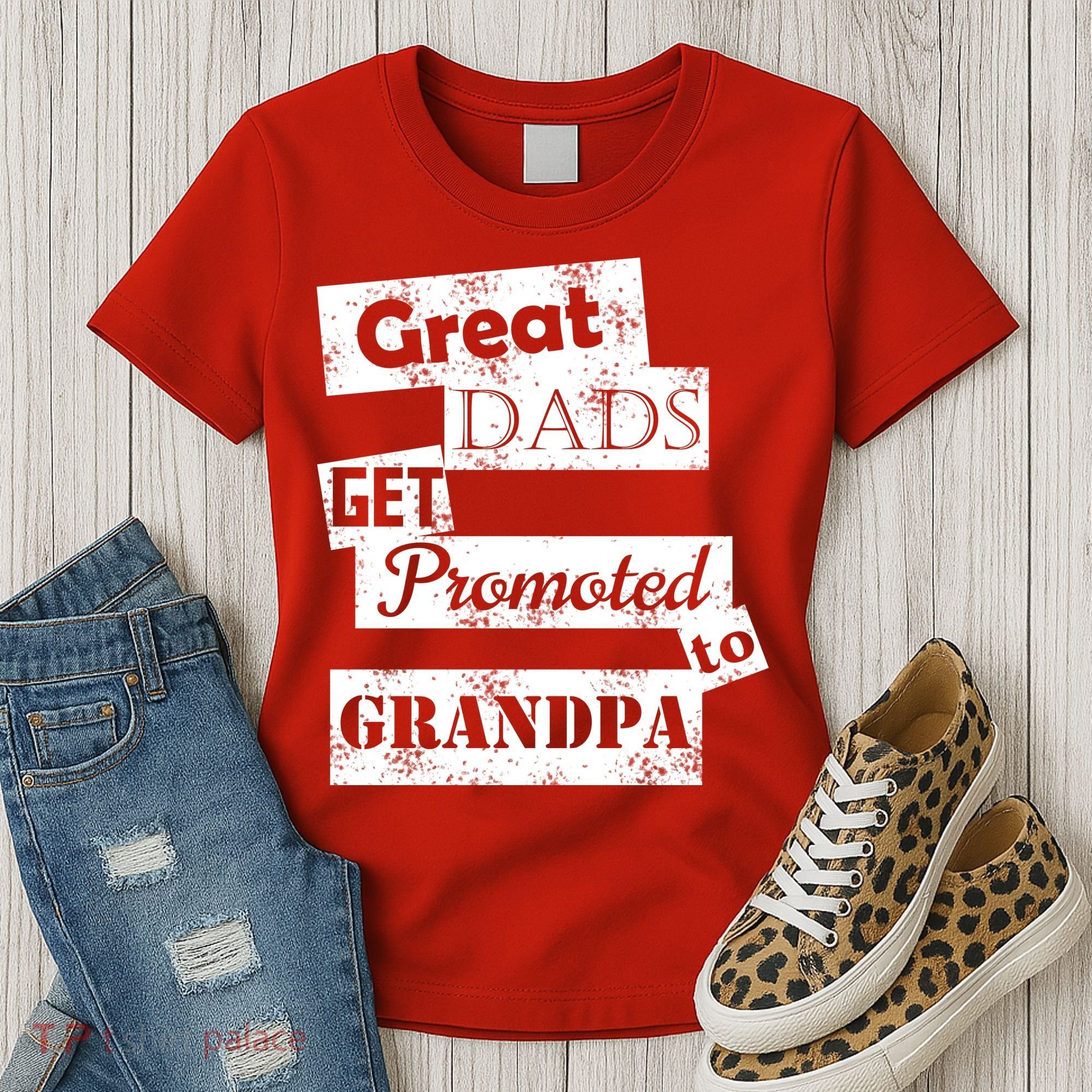 Funny Great Dads Get Promoted To Grandpa Women's T-Shirt