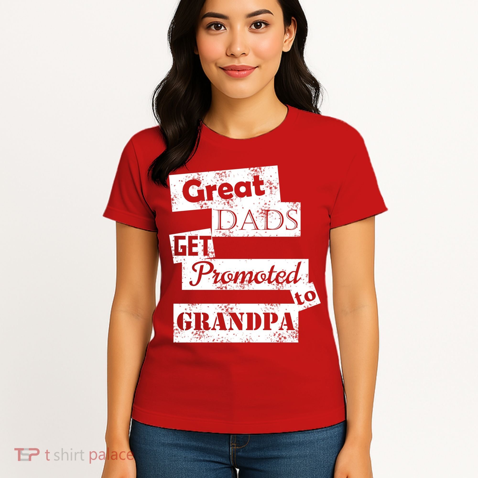 Funny Great Dads Get Promoted To Grandpa Women's T-Shirt