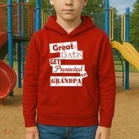 Funny Great Dads Get Promoted To Grandpa Kids Hoodie thumb 2