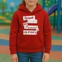 Funny Great Dads Get Promoted To Grandpa Kids Hoodie thumb 3