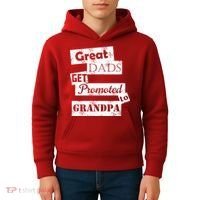Funny Great Dads Get Promoted To Grandpa Kids Hoodie thumb 4