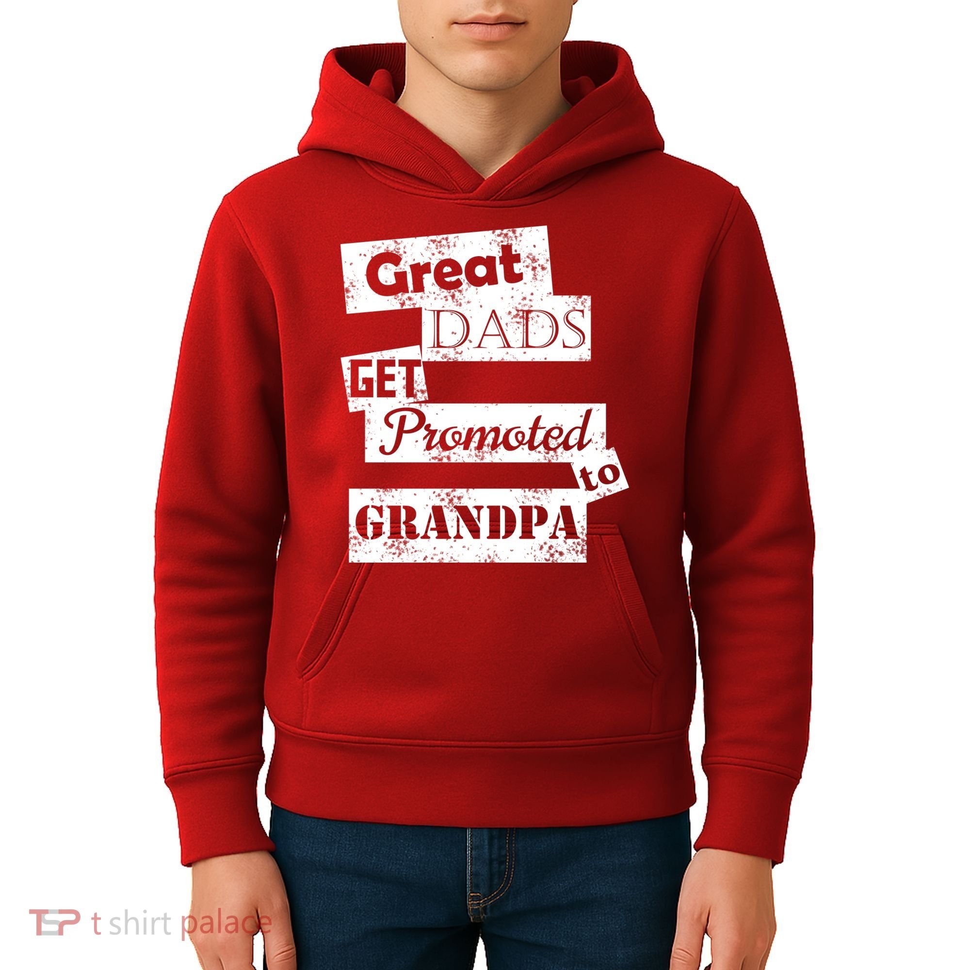 Funny Great Dads Get Promoted To Grandpa Kids Hoodie