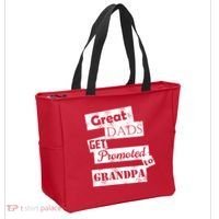 Funny Great Dads Get Promoted To Grandpa Tote Bag thumb 2