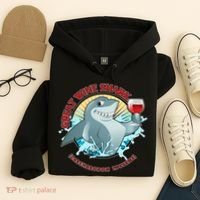 Funny Great Wine Shark Emblem Hoodie thumb 4