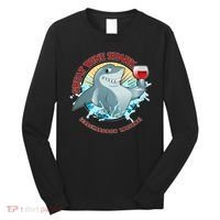 Funny Great Wine Shark Emblem Long Sleeve Shirt thumb 0