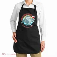 Funny Great Wine Shark Emblem Apron thumb 2