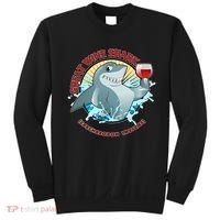 Funny Great Wine Shark Emblem Sweatshirt thumb 0