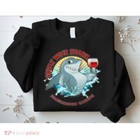 Funny Great Wine Shark Emblem Sweatshirt thumb 2