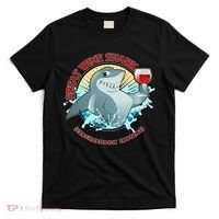 Funny Great Wine Shark Emblem T-Shirt thumb 0