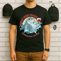 Funny Great Wine Shark Emblem T-Shirt thumb 6