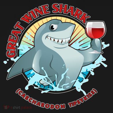 Funny Great Wine Shark Emblem City Backpack