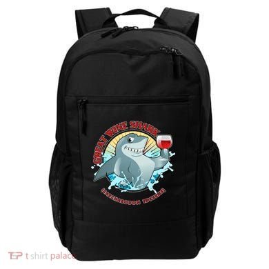 Funny Great Wine Shark Emblem Backpack