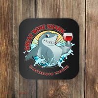 Funny Great Wine Shark Emblem Coaster thumb 0