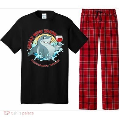 Funny Great Wine Shark Emblem Pajama Set