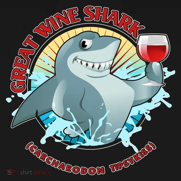 Funny Great Wine Shark Emblem Toddler Hoodie