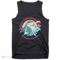 Funny Great Wine Shark Emblem Tank Top thumb 0