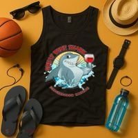 Funny Great Wine Shark Emblem Tank Top thumb 4