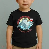 Funny Great Wine Shark Emblem Toddler T-Shirt thumb 2