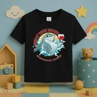 Funny Great Wine Shark Emblem Toddler T-Shirt thumb 3