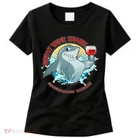Funny Great Wine Shark Emblem Women's T-Shirt thumb 0