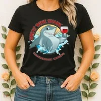 Funny Great Wine Shark Emblem Women's T-Shirt thumb 2