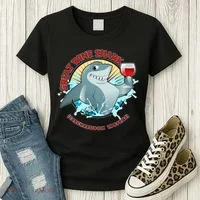 Funny Great Wine Shark Emblem Women's T-Shirt thumb 3